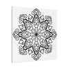 Elegant Handmade Black & White Mandala Art on stretched 125 canvas