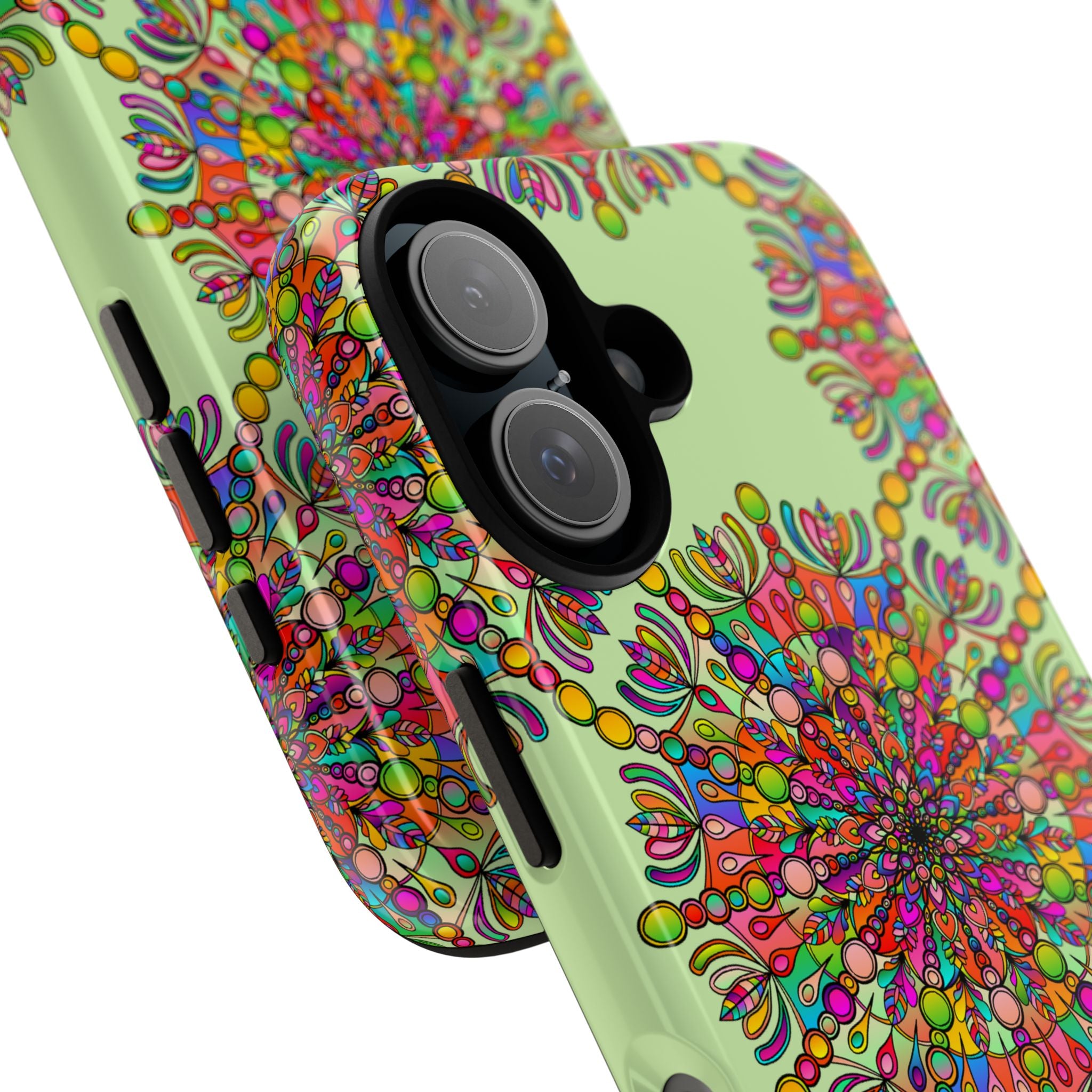 Custodia Vibrant Mandala per iPhone e Google Pixel | Custodie resistenti