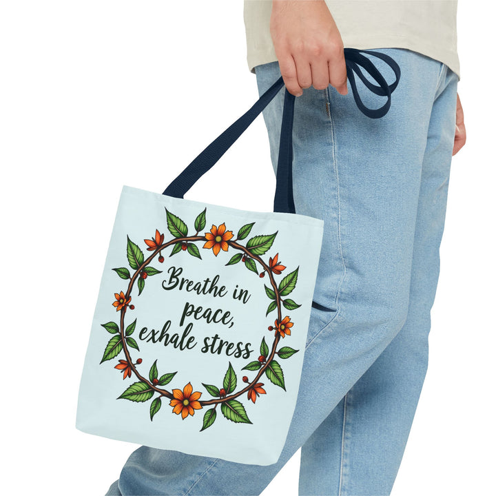 Beautiful flower crown tote bag with serene style, perfect for any occasion