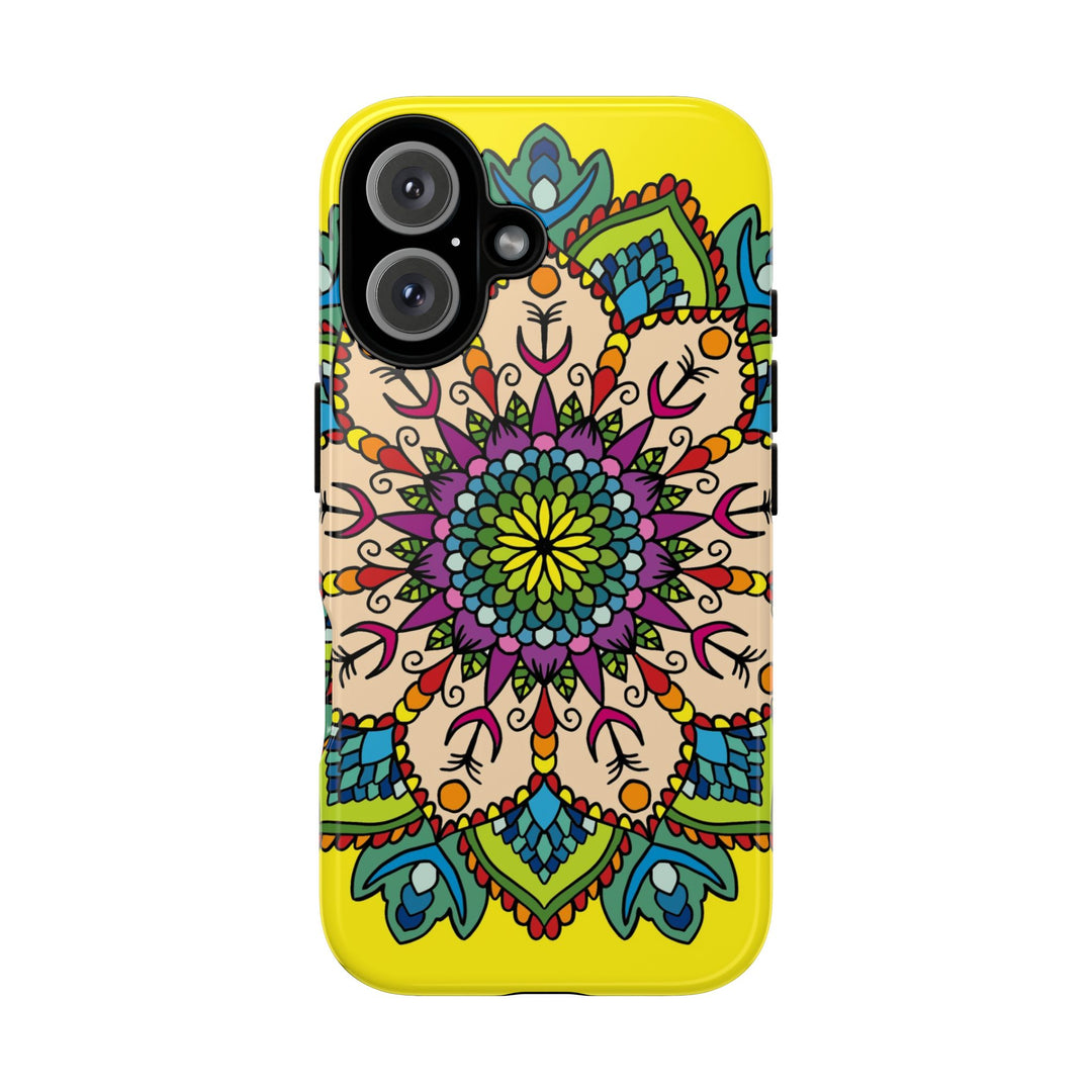 Intricate Floral Yellow Phone Case for Bold Protection and Style