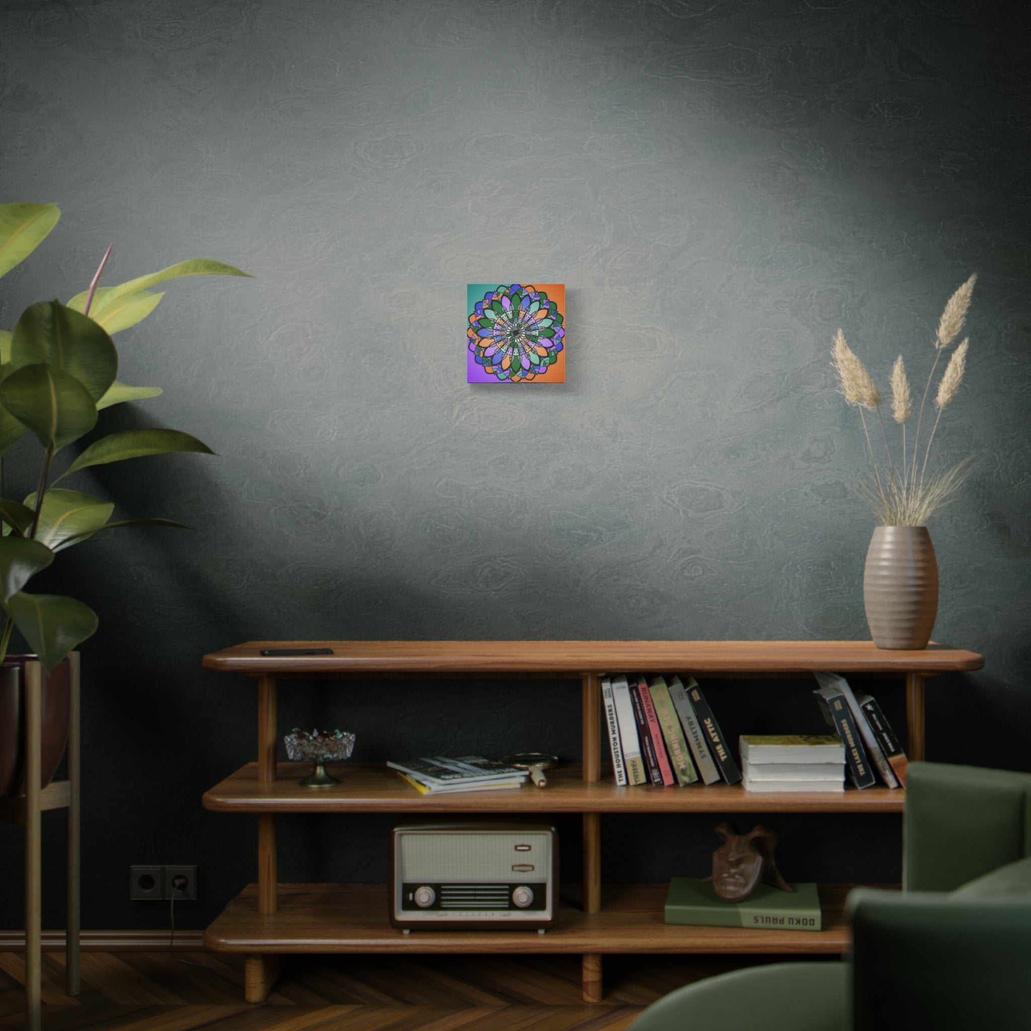 Floral Mandala Matte Canvas Wall Art