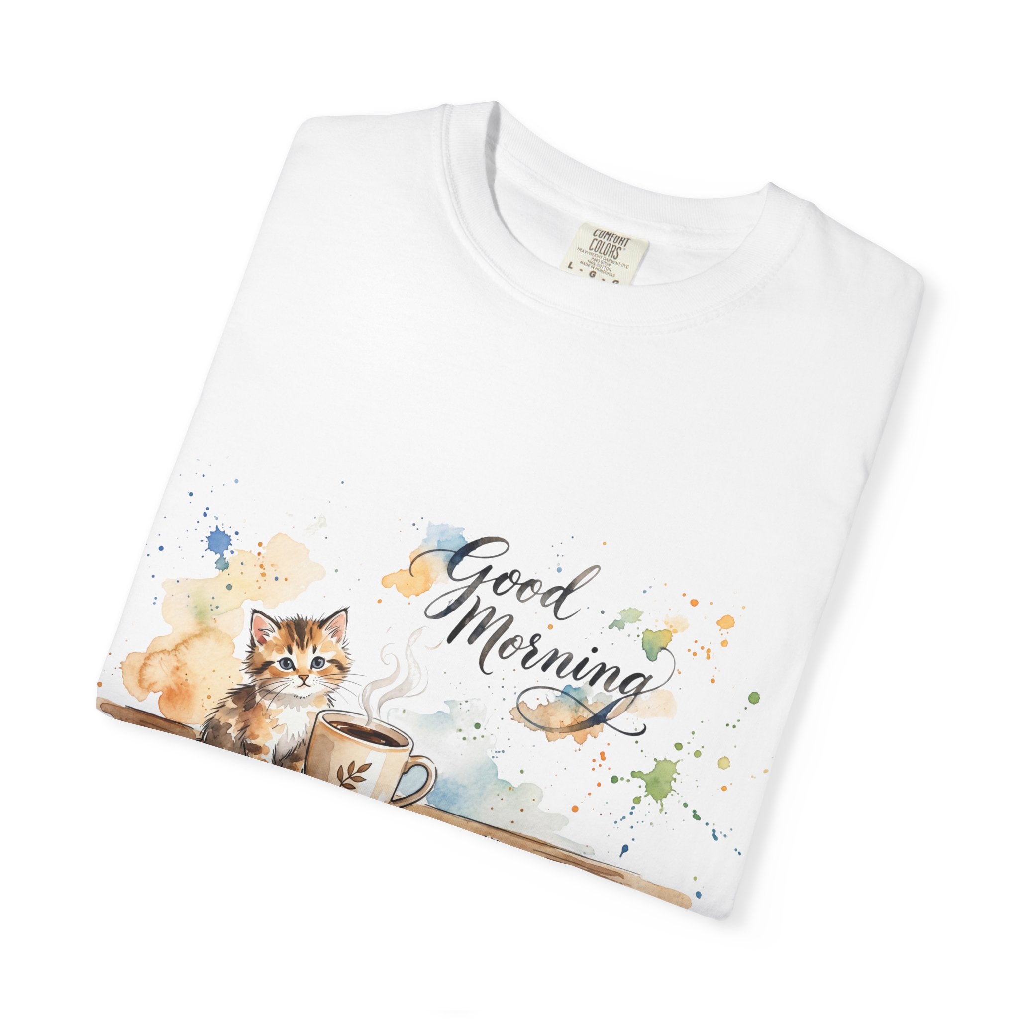 Good Morning Cat T-Shirt | Ultra-Soft Cotton Graphic Tee
