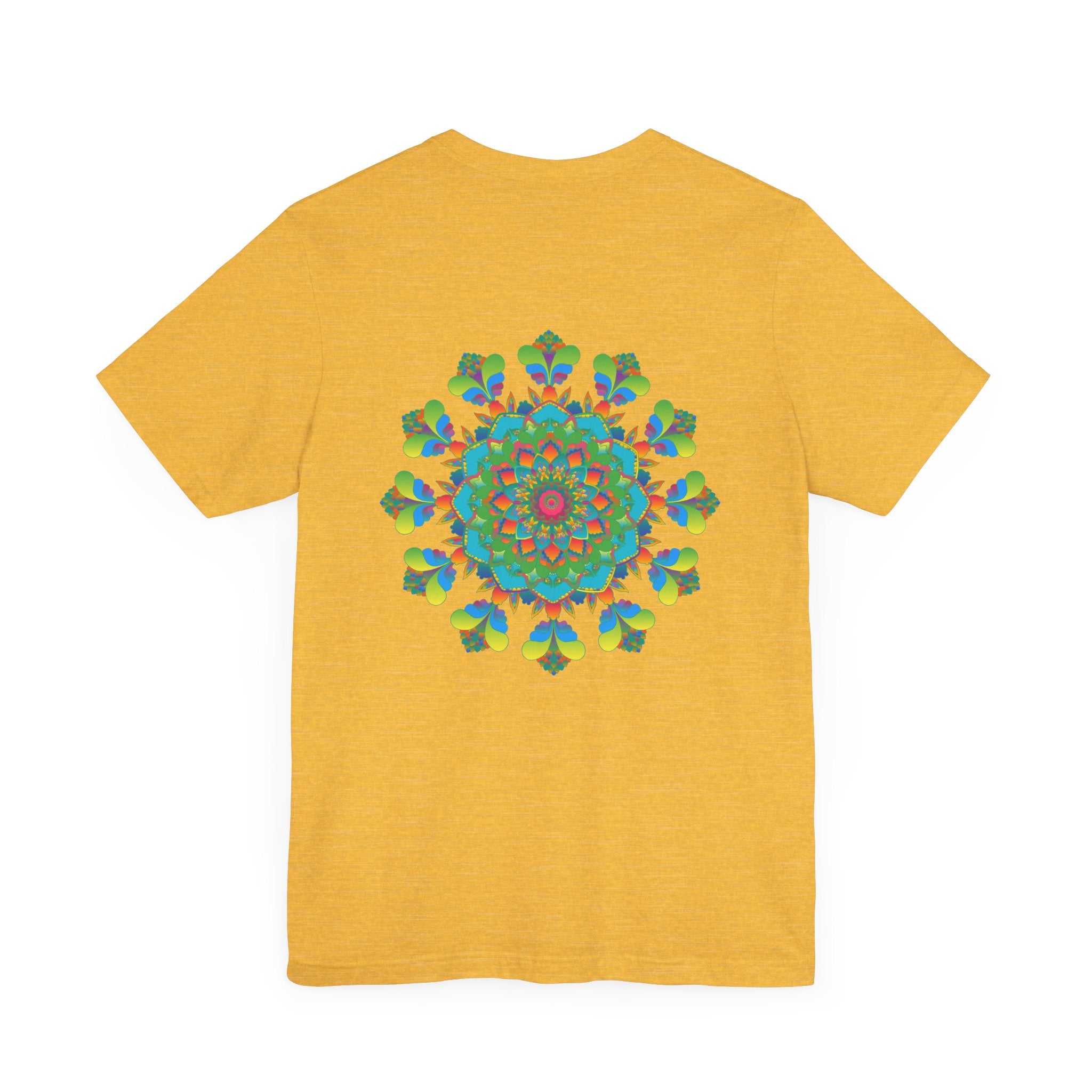 Colorful and intricate psychedelic mandala t-shirt with spiritual vibes design