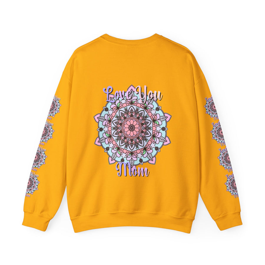 Mandala Sweatshirt for Mom with Heartfelt Design in Soft Hues