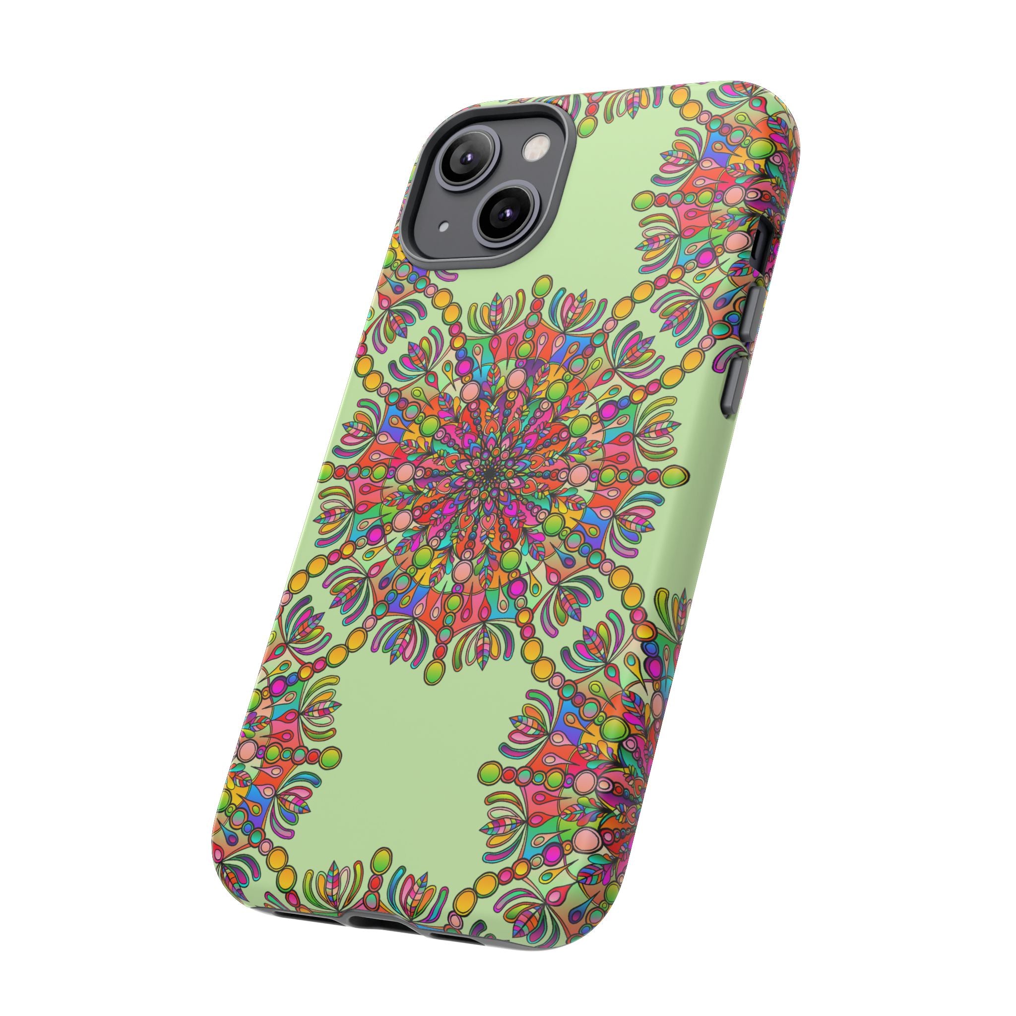 Custodia Vibrant Mandala per iPhone e Google Pixel | Custodie resistenti