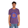 Vibrant and eye-catching Colorful Mandala Geometric T-Shirt with intricate design