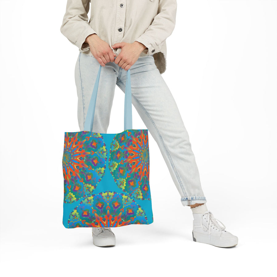 Canvas Tote Bag in Bright Tropical Colors for Summer Fun