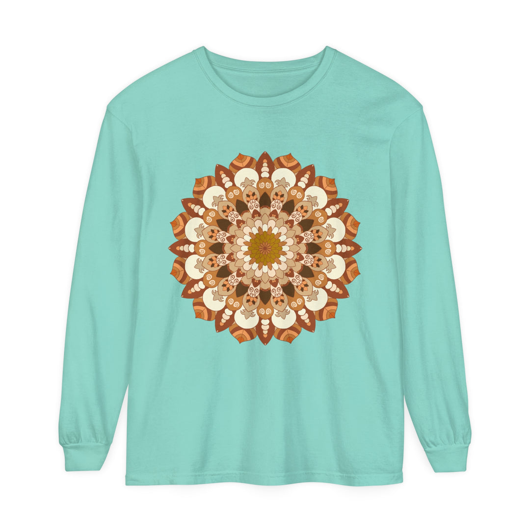 Intricate Mandala Unisex Long Sleeve T-Shirt with detailed and colorful design