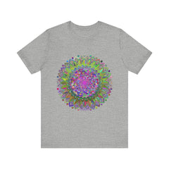Vibrant Mandala Tee showcasing colorful and intricate geometric art design