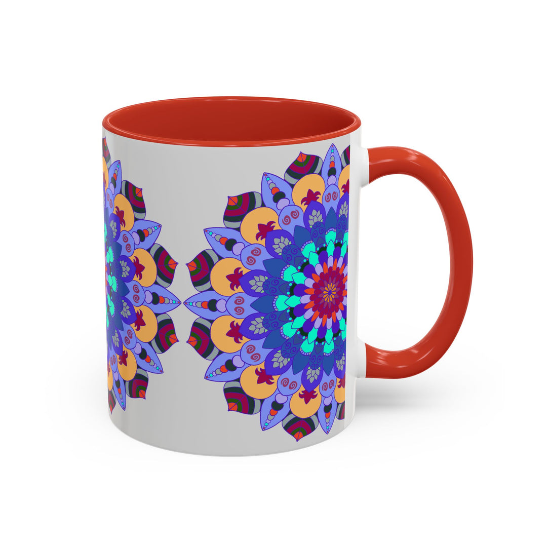 Colorful and symmetrical Mandala Art Mug, perfect for your morning coffee