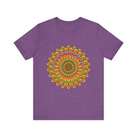 Vibrant Mandala Tee featuring colorful and intricate spiritual art design