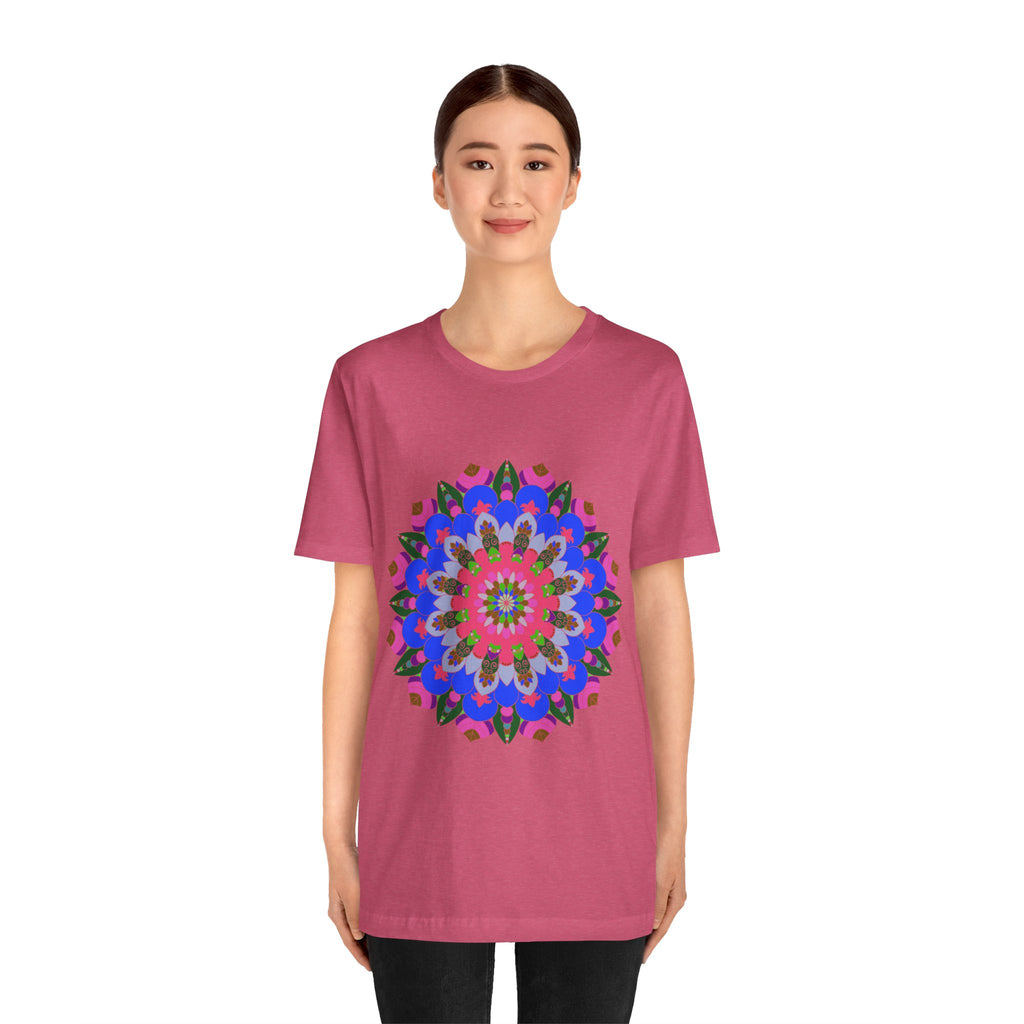 Colorful Mandala Geometric T-Shirt with vibrant patterns and intricate details