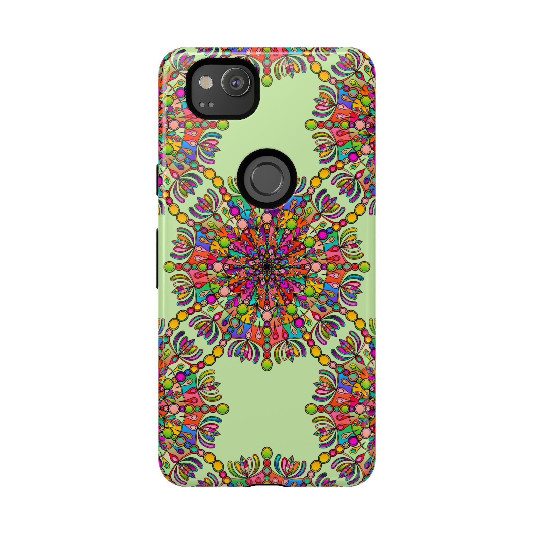 Custodia per telefono con mandala intricata in colori vivaci per uno stile unico
