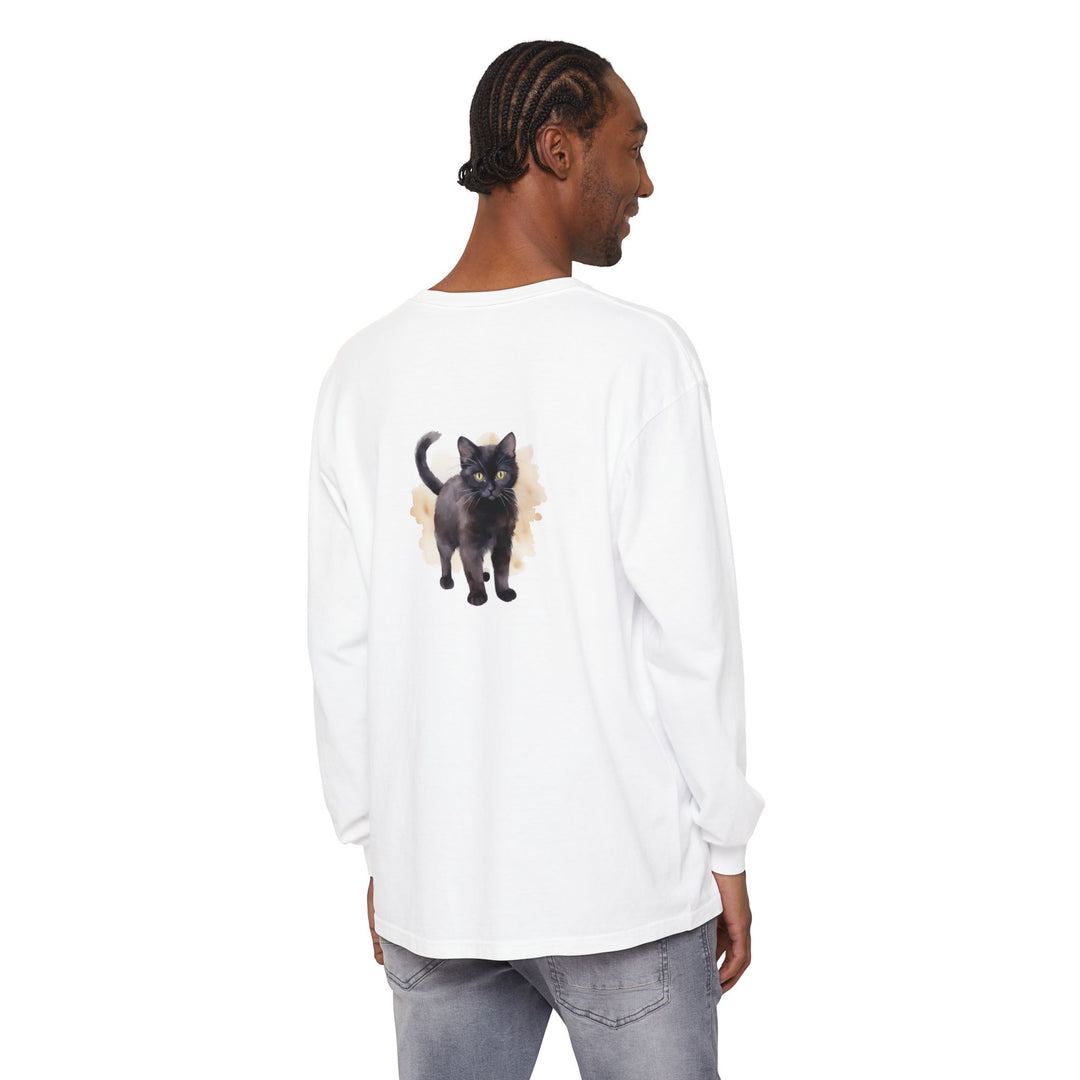 Black Cat Watercolor - Unisex Long Sleeve Tee