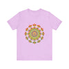 Vibrant Mandala Tee featuring intricate and colorful design, perfect for adding a pop of vibrancy to any outfit