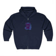 Mystical black cat watercolor hoodie on a cozy pullover sweatshirt