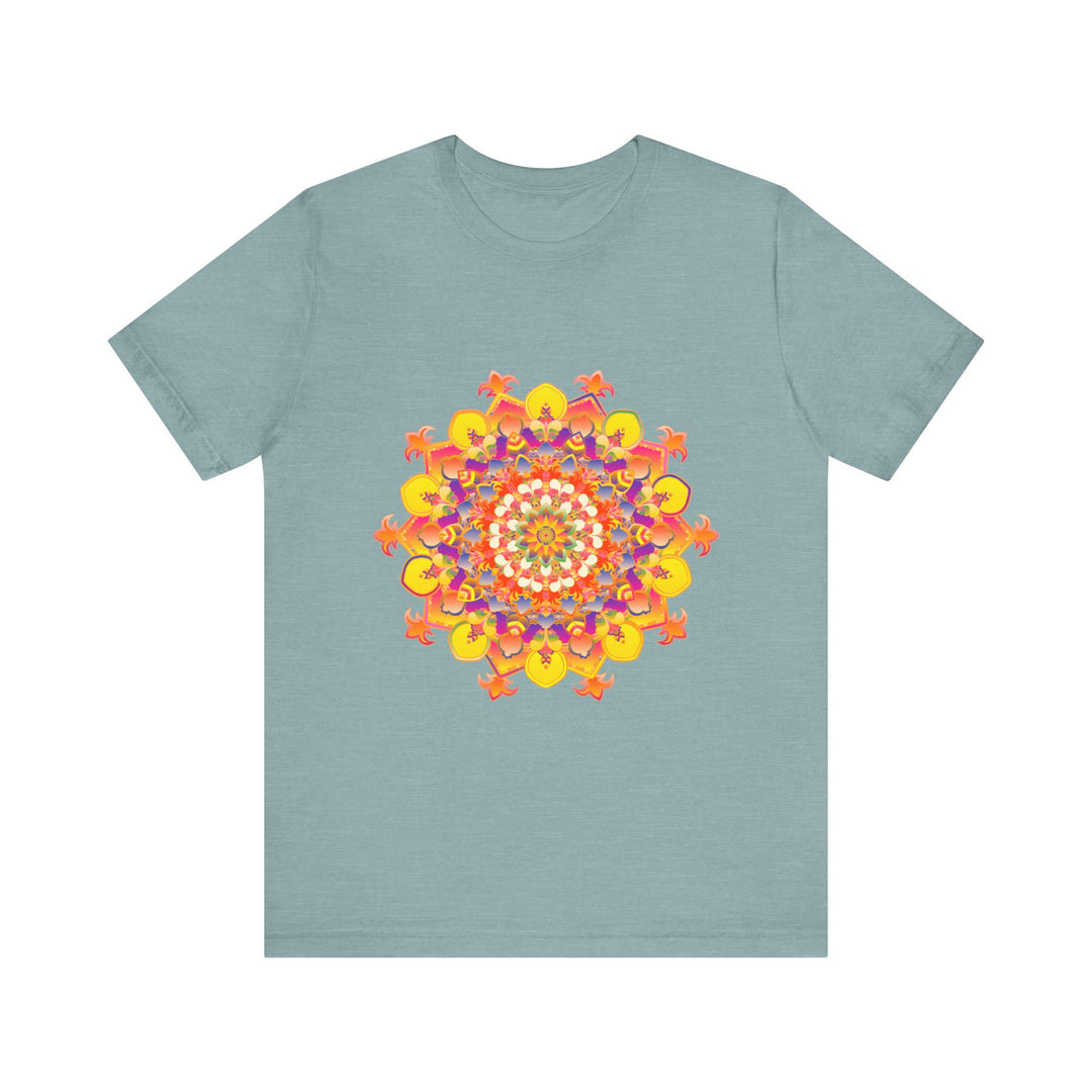 Vibrant Mandala Tee featuring a colorful and intricate design, perfect for adding a pop of color to any outfit