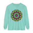 Colorful Mandala Unisex Long Sleeve T-Shirt featuring vibrant, intricate design