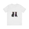 Black Cat Mystery T-Shirt - Elegant & Colorful, featuring a stunning, vibrant design with a mysterious black cat, perfect for adding a touch of style and intrigue to your wardrobe
