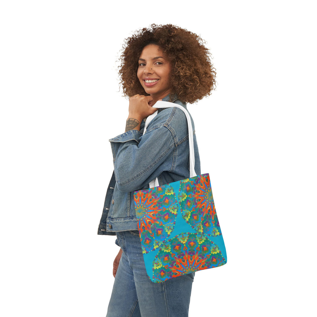 Canvas Tote Bag in Bright Tropical Colors for Summer Fun