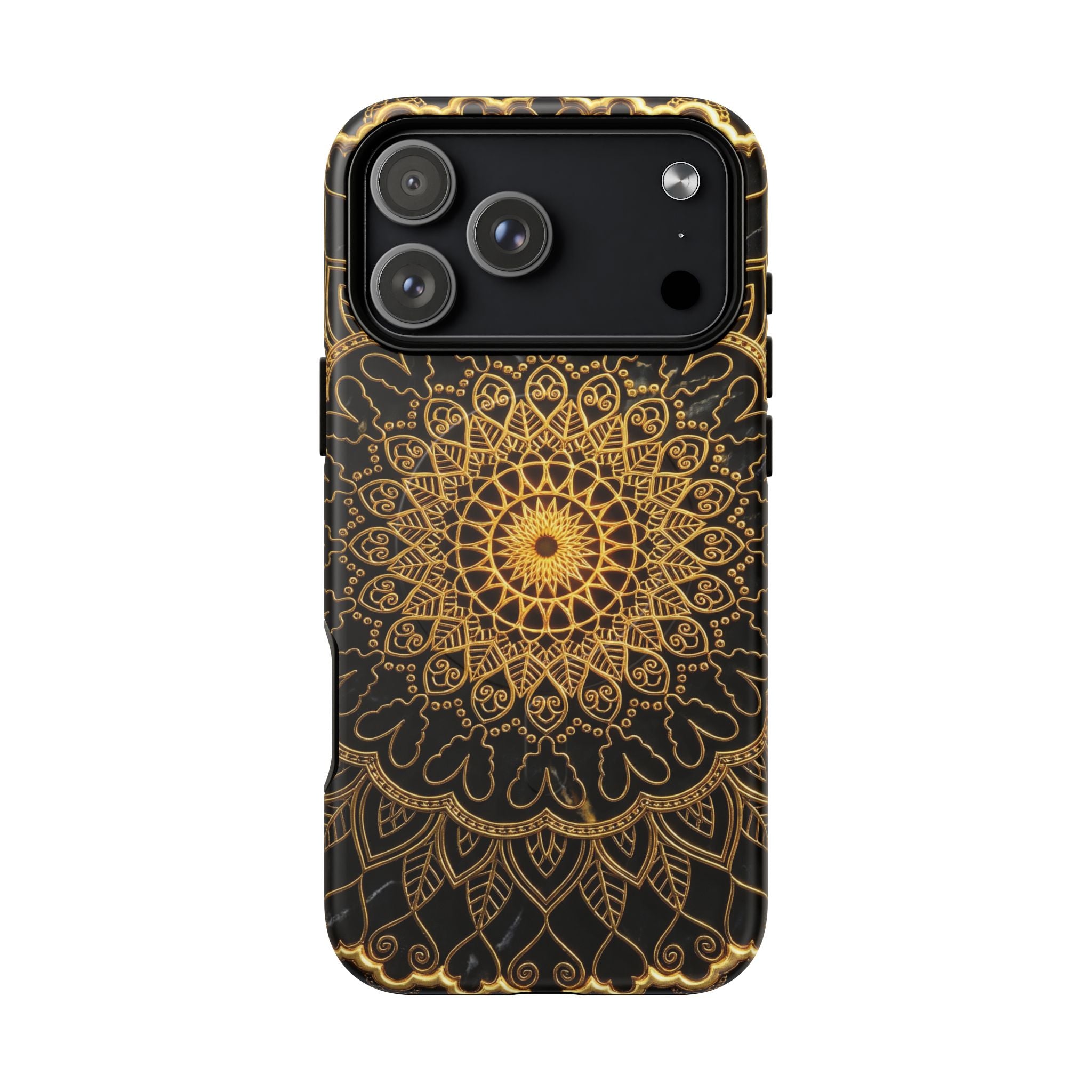 Mandala Gold Phone Case — Tough Magnetic iPhone Cover