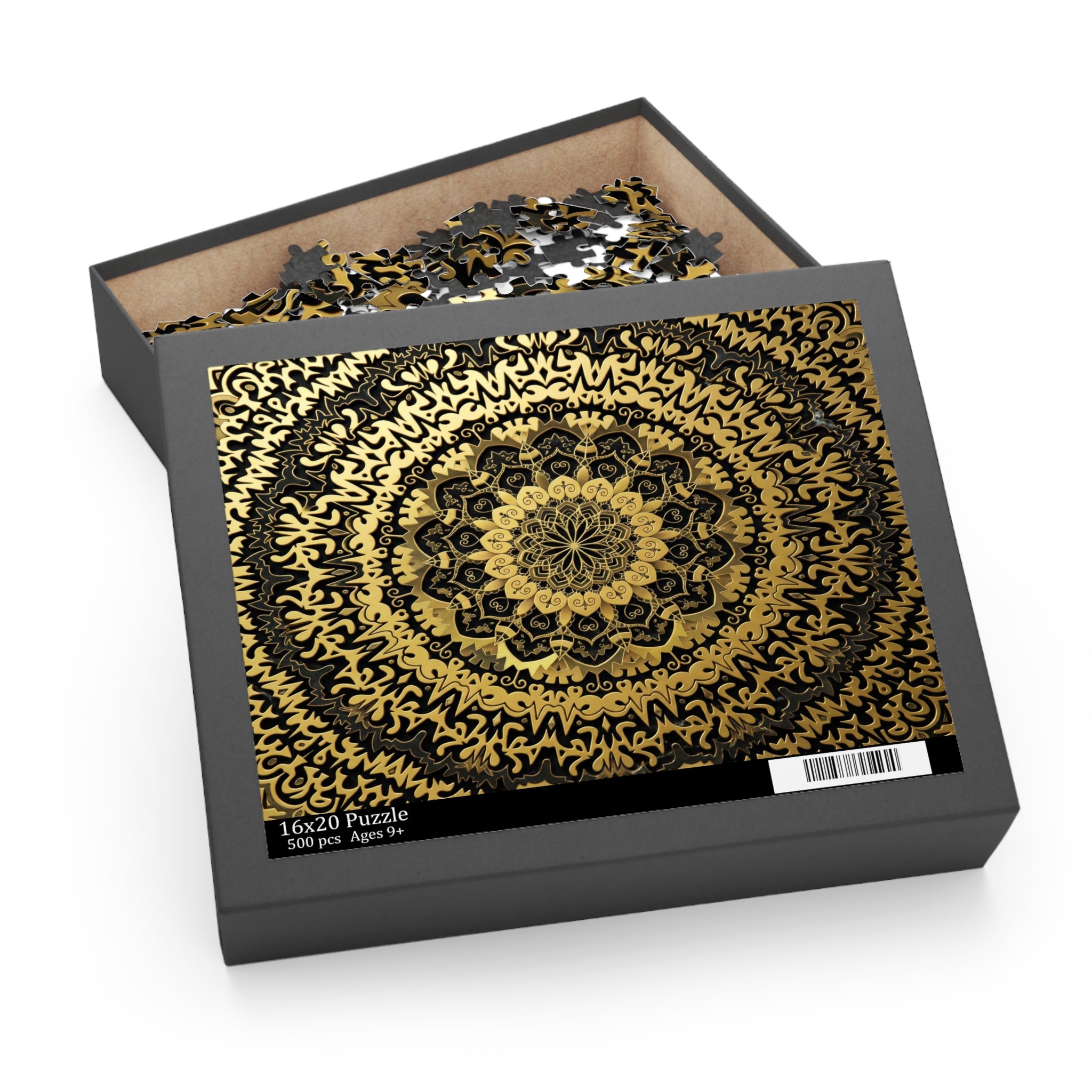 Mandala Gold & Black Puzzle (500-Piece)