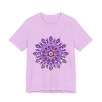 Beautiful purple and gold mandala tee with spiritual art design