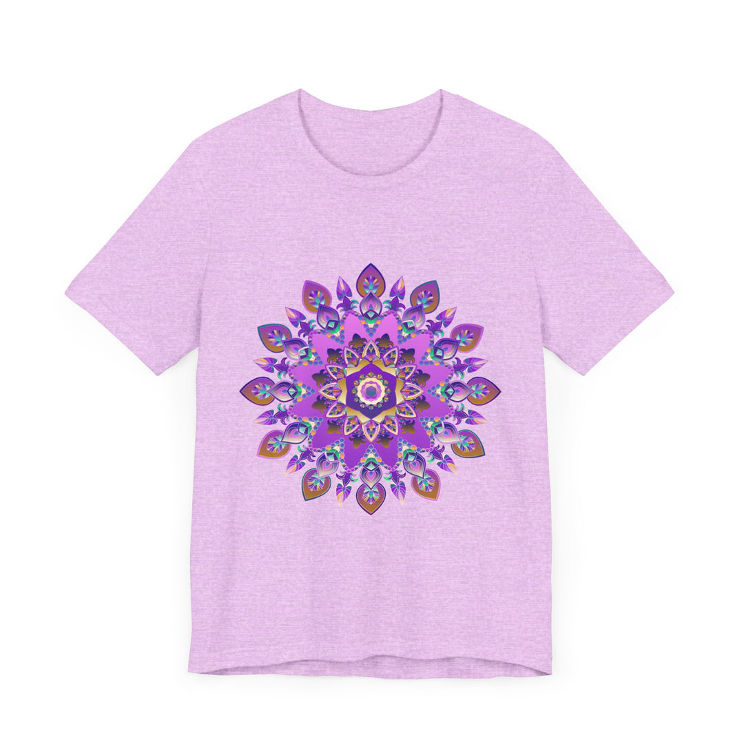 Beautiful purple and gold mandala tee with spiritual art design