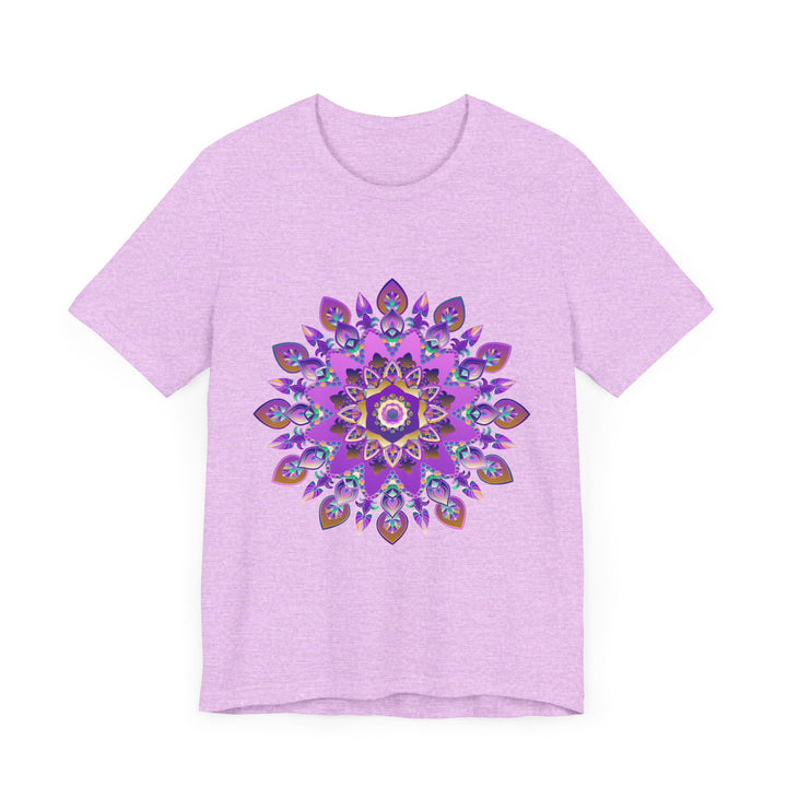 Beautiful purple and gold mandala tee with spiritual art design