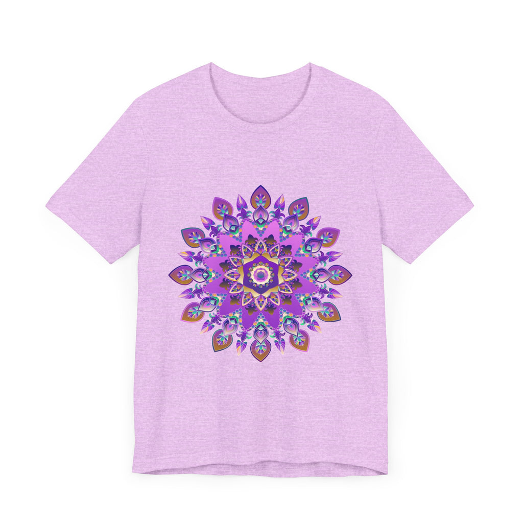 Beautiful purple and gold mandala tee with spiritual art design