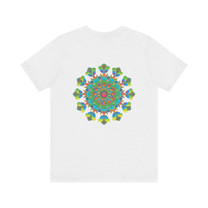 Colorful and intricate mandala design on a t-shirt, perfect for spiritual vibes