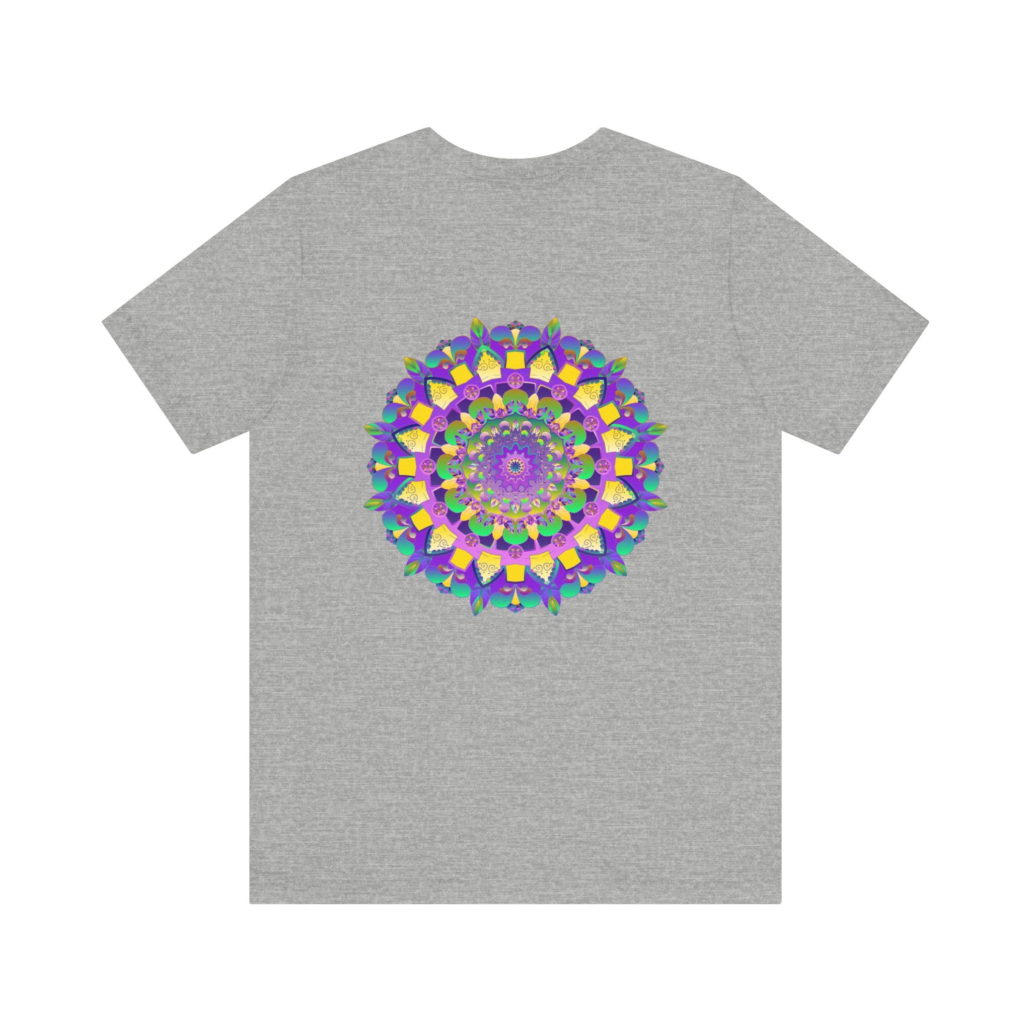 Vibrant Mandala Tee featuring intricate spiritual design for inner peace and harmony