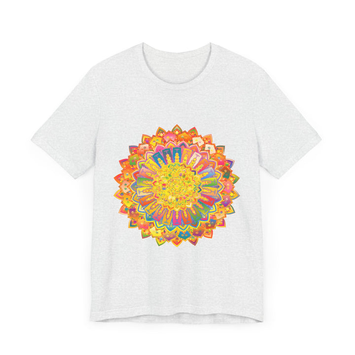 Intricate Mandala Tee featuring colorful and peaceful design, perfect for adding a touch of tranquility to your wardrobe