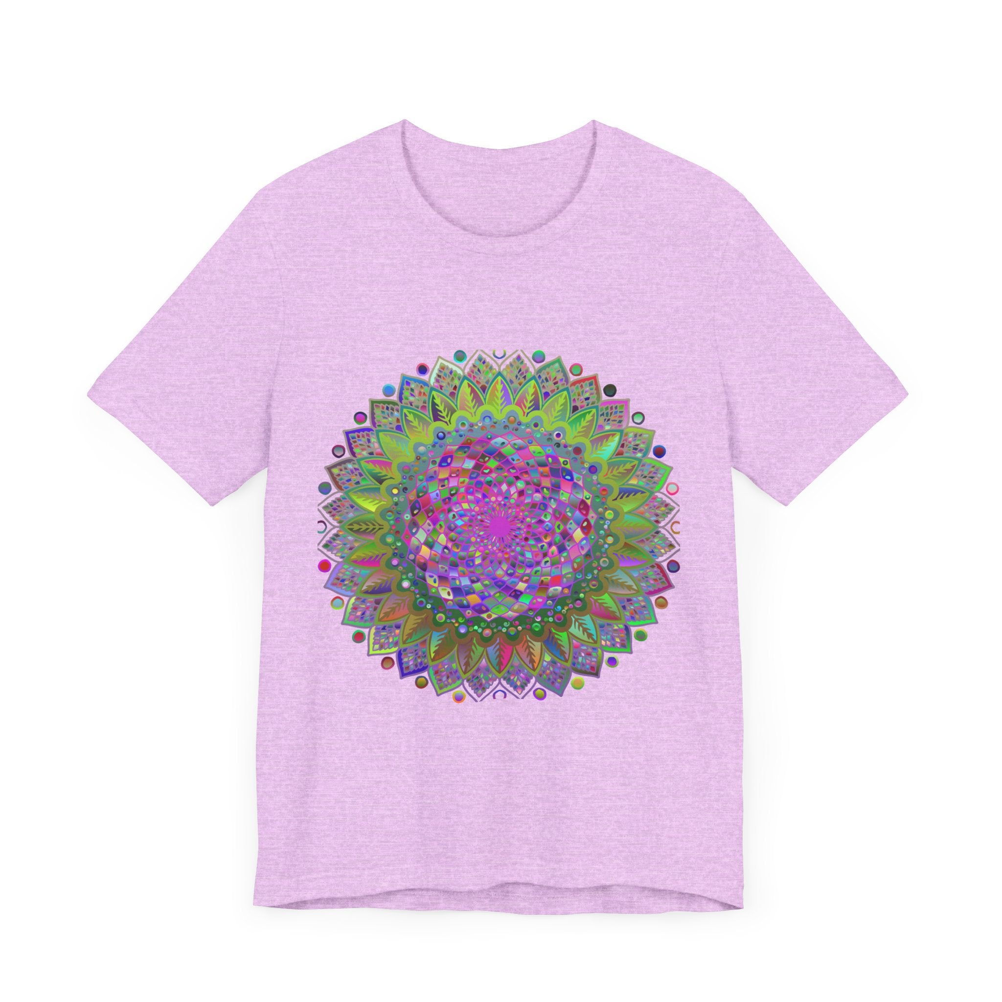 Vibrant Mandala Tee featuring colorful and intricate geometric art design