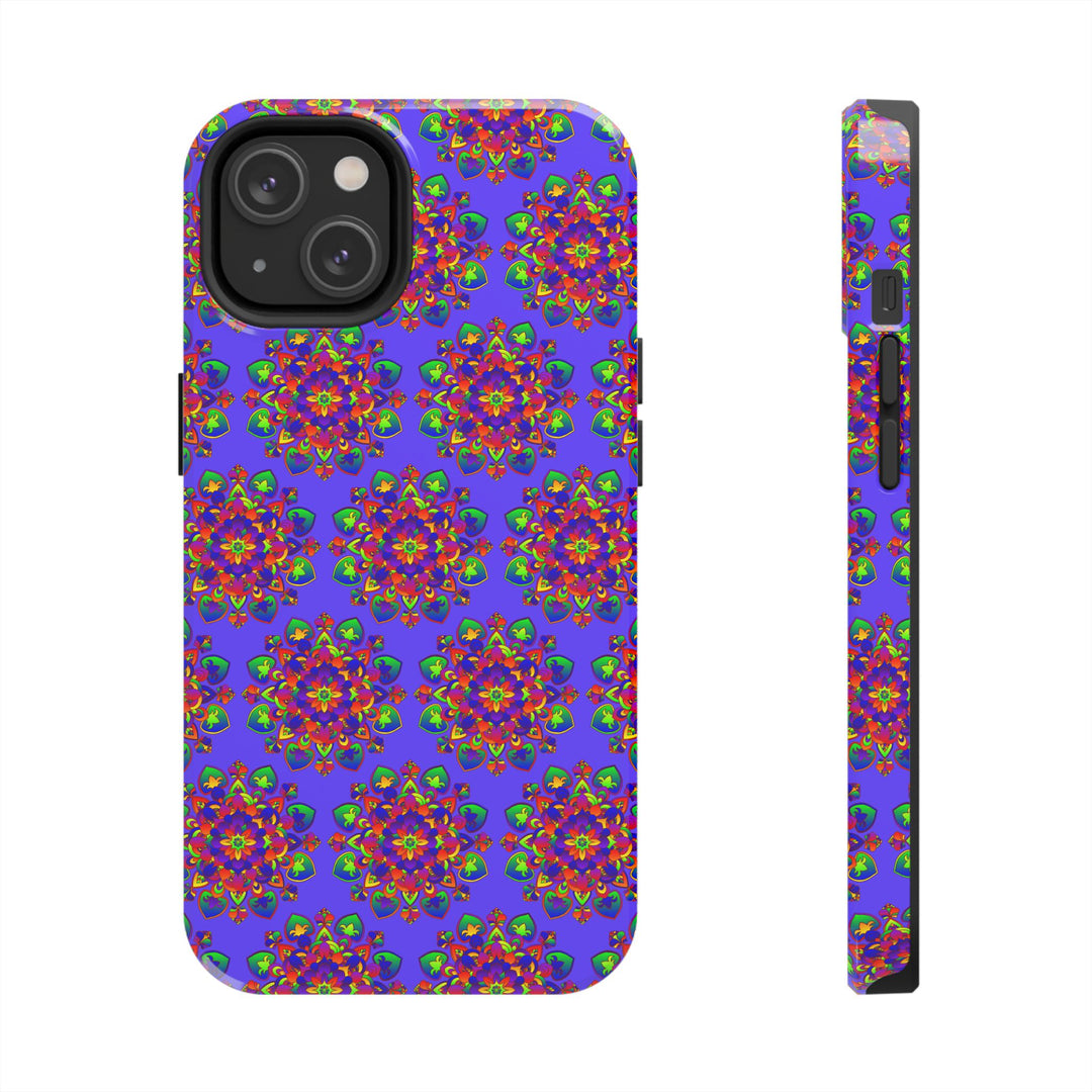 Tiled Hand Drawn Mandala Rainbow Phone Case - Standard alt text 79