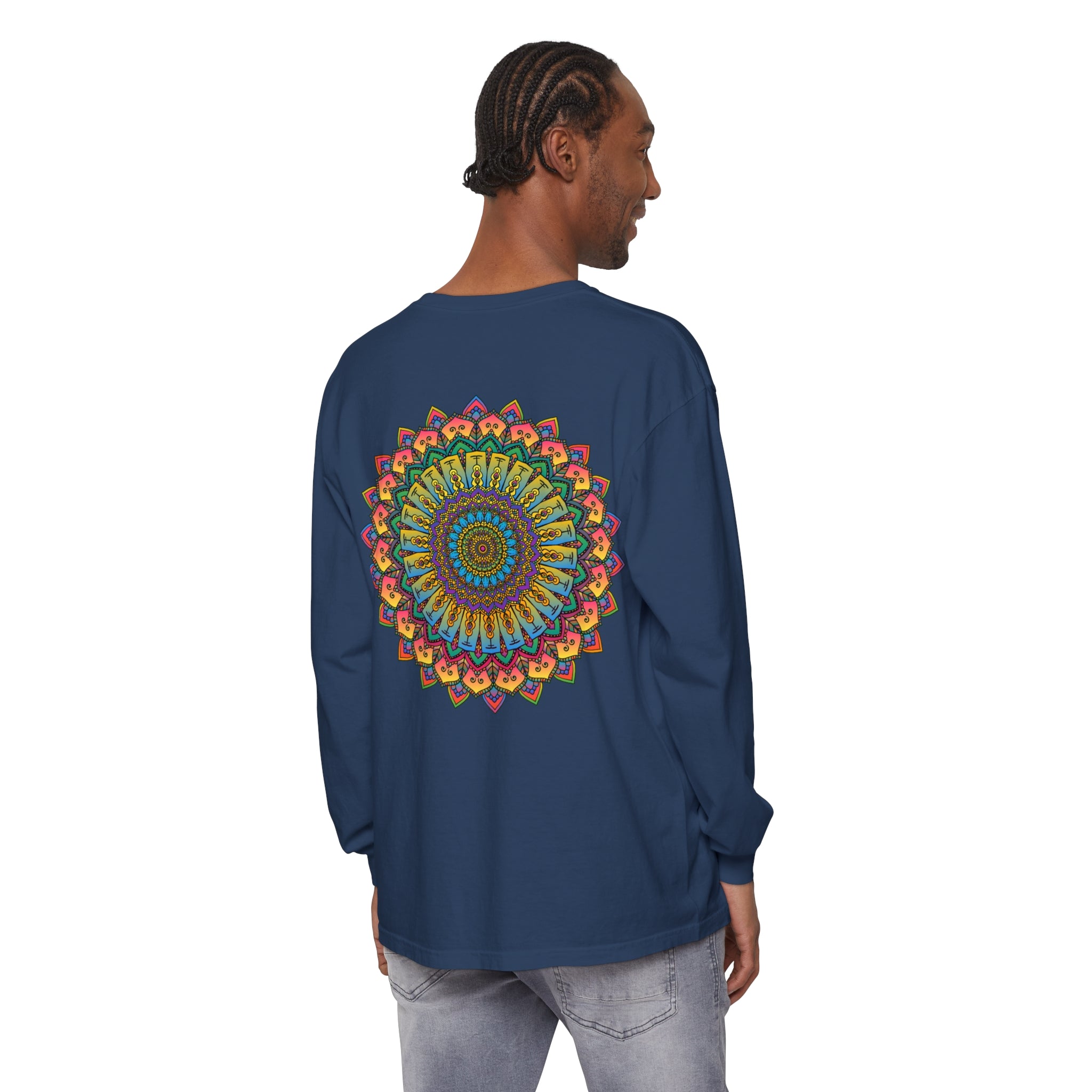 A detailed and colorful Intricate Mandala Unisex Long Sleeve T-Shirt