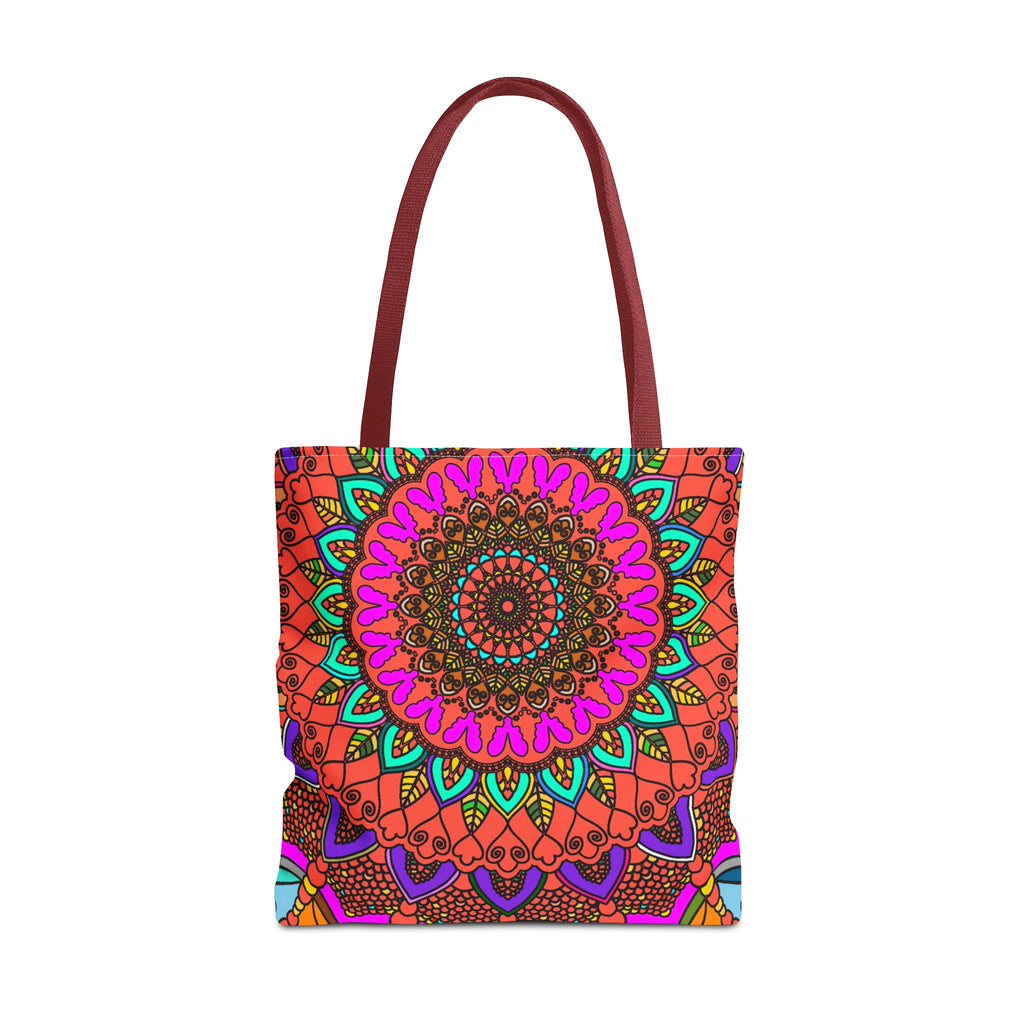 Colorful Mandala Tote Bag – Boho Psychedelic All-Over Print