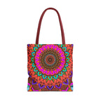 Colorful Mandala Tote Bag – Boho Psychedelic All-Over Print