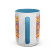 Vibrant mandala art mug in various colors, perfect for meditative moments