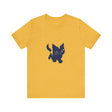 Black Cat Mystery T-Shirt - Cute & Playful graphic tee featuring a whimsical black cat design