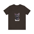 Short Sleeve Tee with Savana Colorful Animals Designs featuring elephants, giraffes, and zebras in vibrant hues of orange, green, and blue, perfect for adding a fun and playful touch to your wardrobe