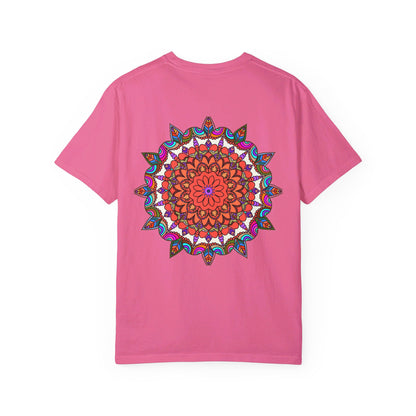 Unisex Mandala T-Shirt featuring intricate hand-drawn mandala art, made from 100% ring-spun cotton and garment-dyed for extra comfort