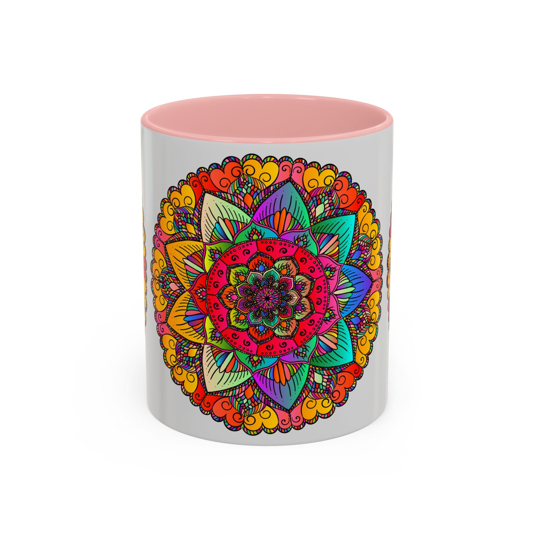 Colorful and intricate Mandala Art Mug featuring vibrant design and detailed patterns