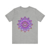 Beautiful purple and gold mandala tee with intricate spiritual art design