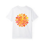 Handmade mandala t-shirt featuring intricate design, perfect for yoga and meditation, suitable for both men and women