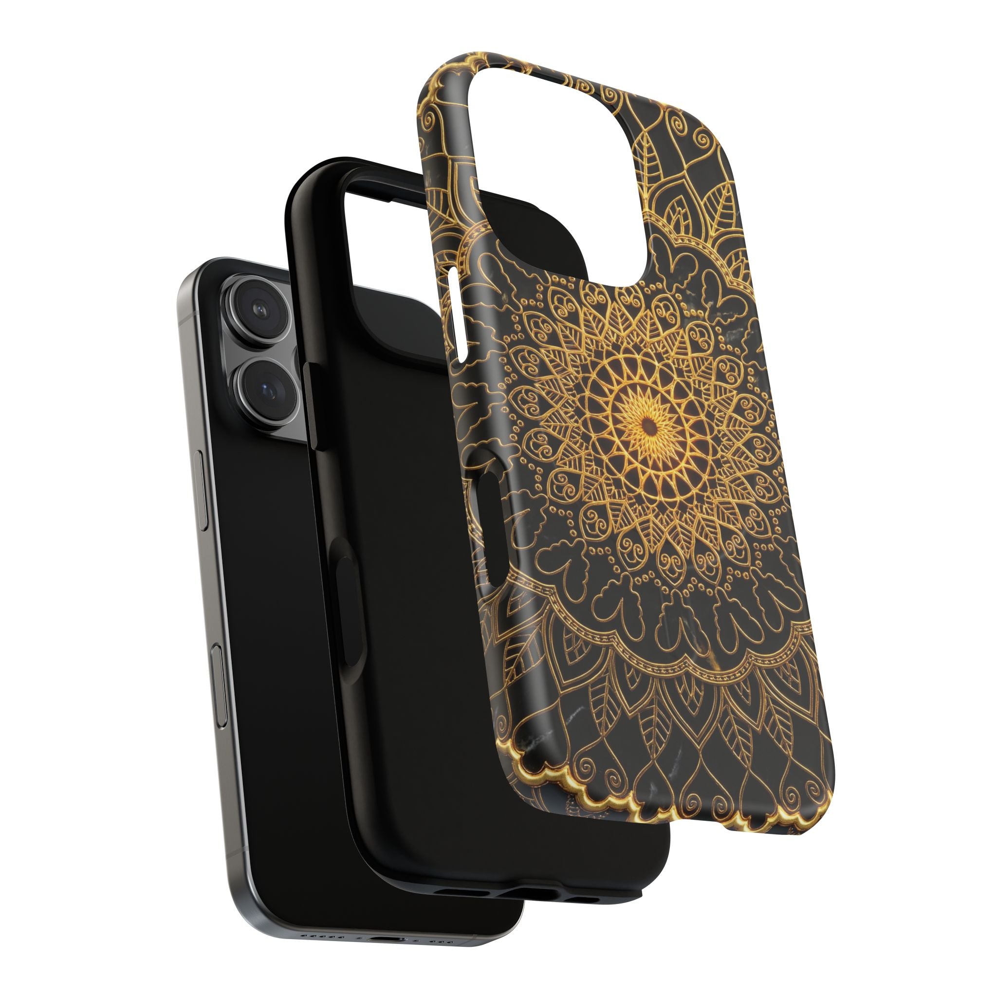Mandala Gold Phone Case — Tough Magnetic iPhone Cover