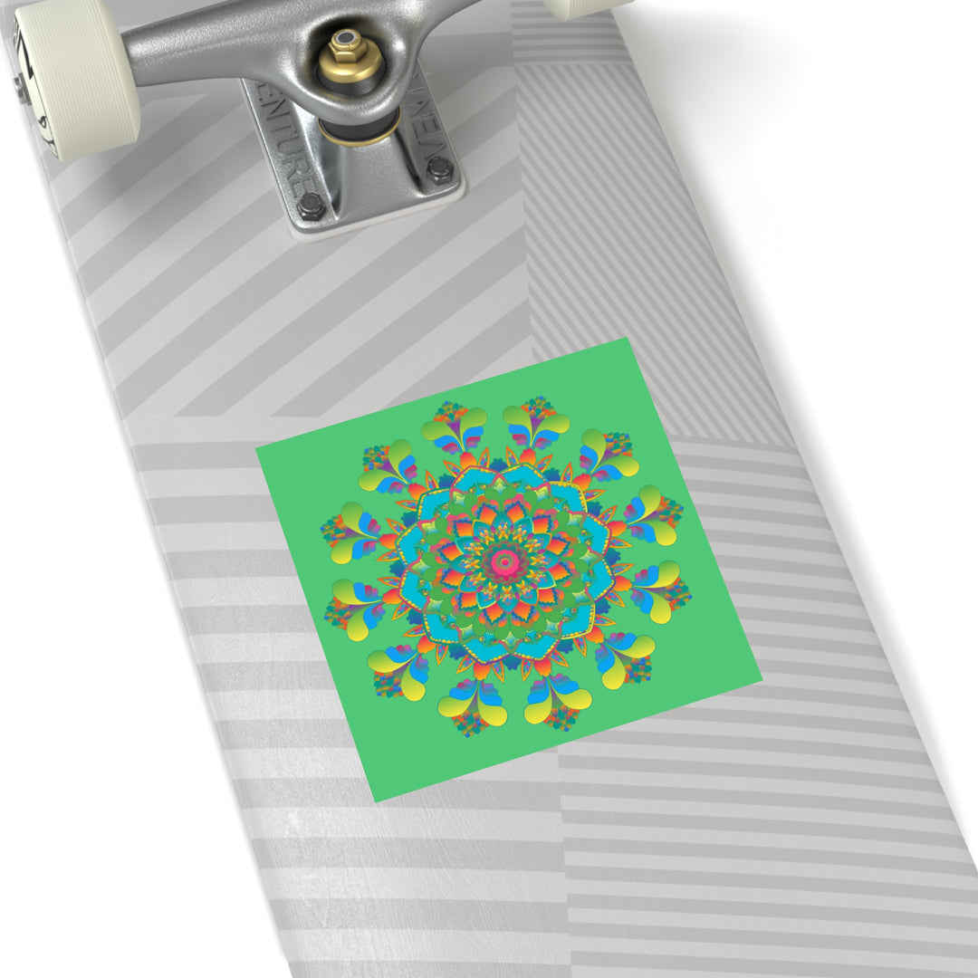 Square Mandala Laminate Stickers
