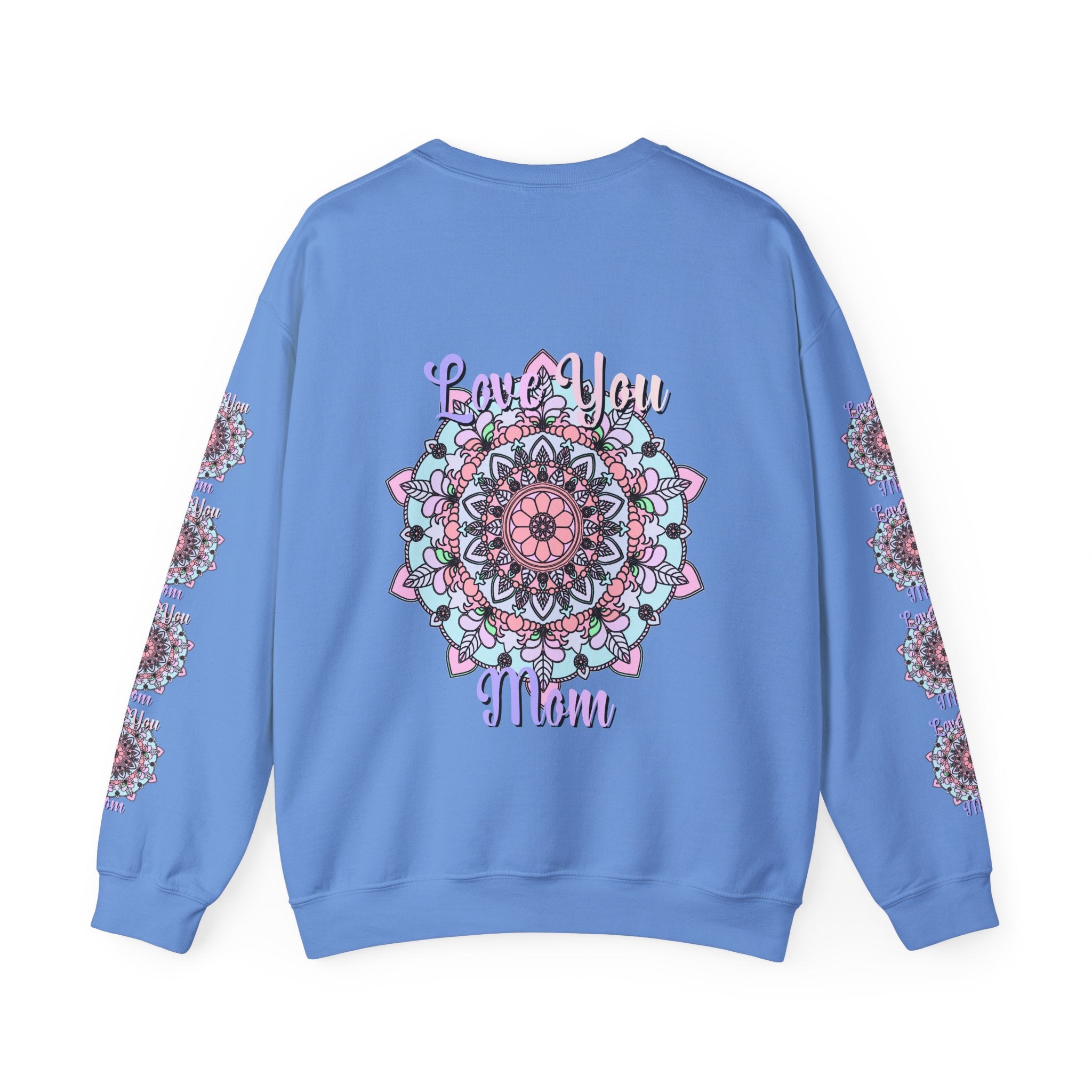 Mandala Sweatshirt for Mom with Heartfelt Design in Soft Hues