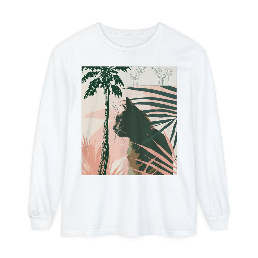 Black Cat Jungle Long Sleeve T-Shirt with long sleeves alt text 9