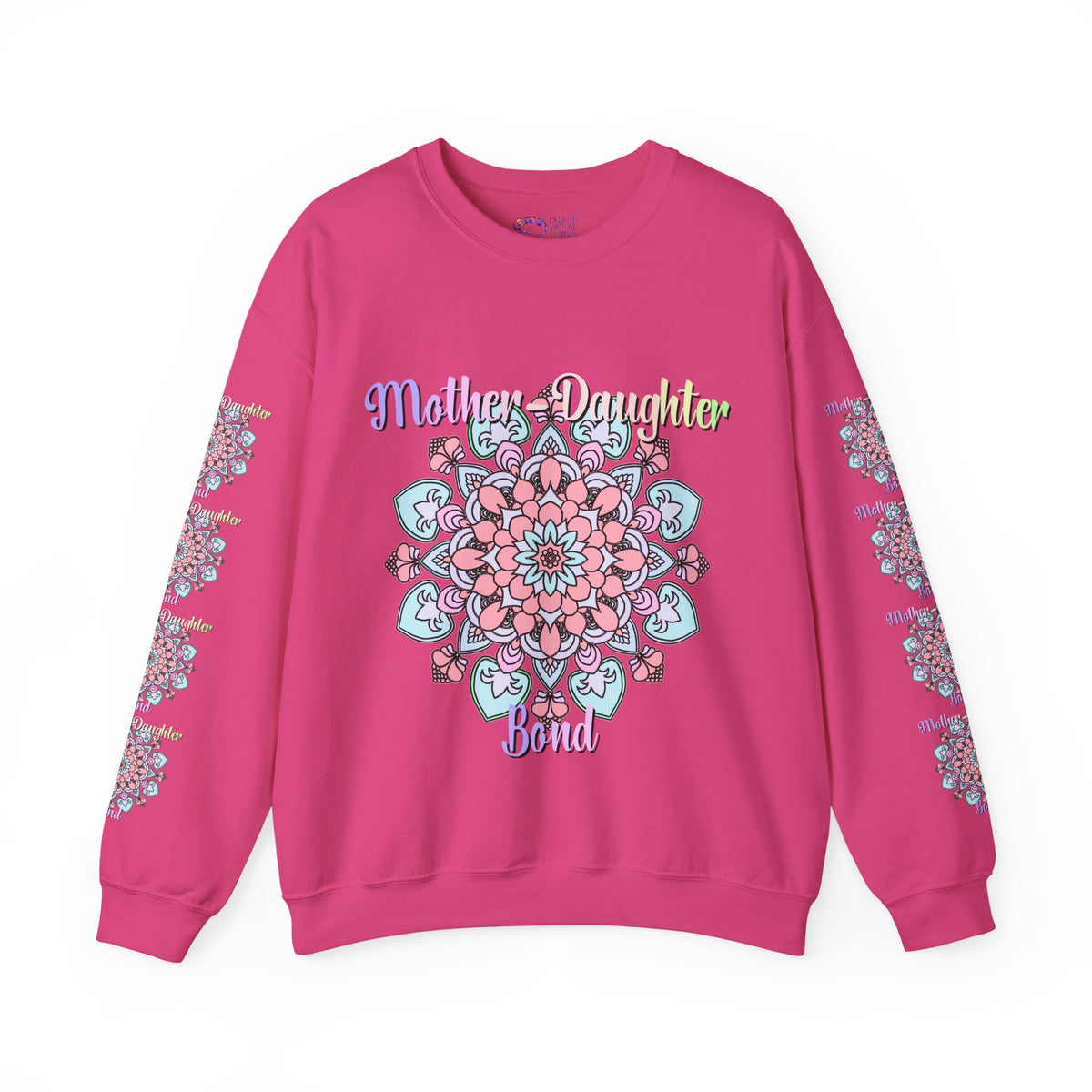 Mandala Patterned Sweatshirt Celebrating Mother-Daughter Love
